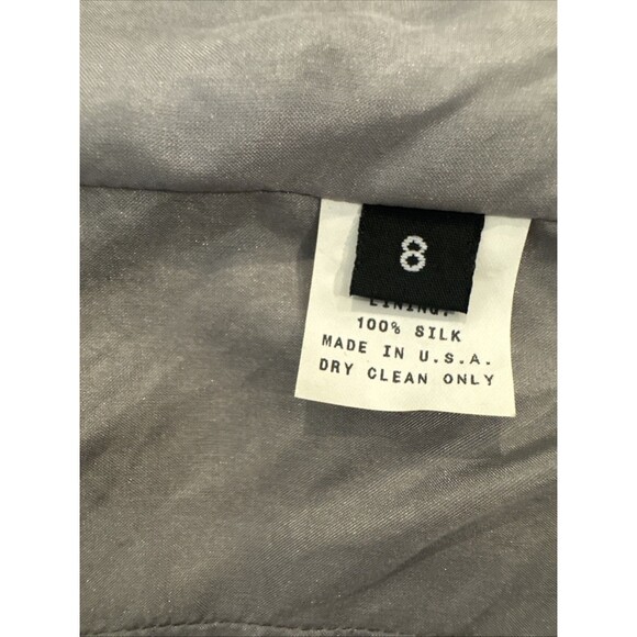 Vintage Douglas Hannant Size 8 Skirt  Jacket Suede Trim Zip Up Silk Blend - Picture 5 of 15